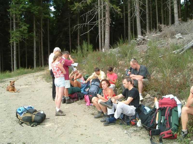 Eerste rust na de klim uit het Maasdal